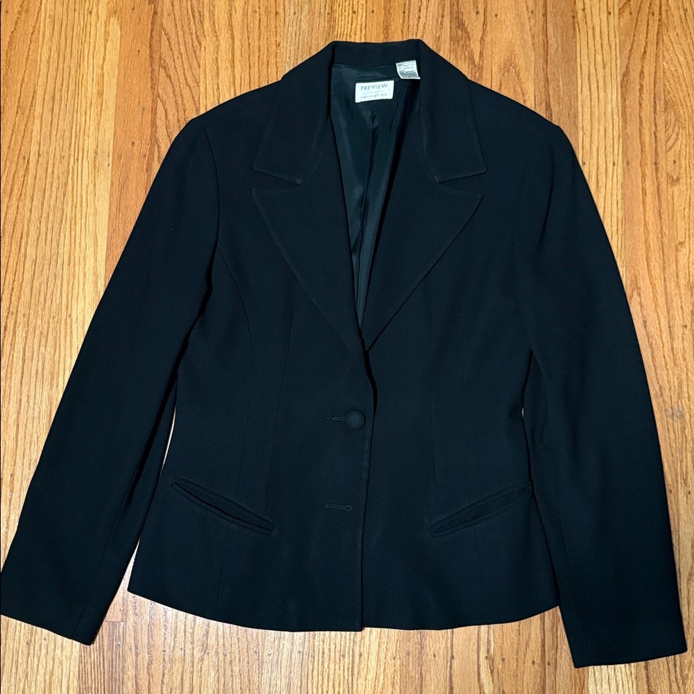 Nordstrom Womenβs Black Suit Jacket /Blazer by Preview Collection